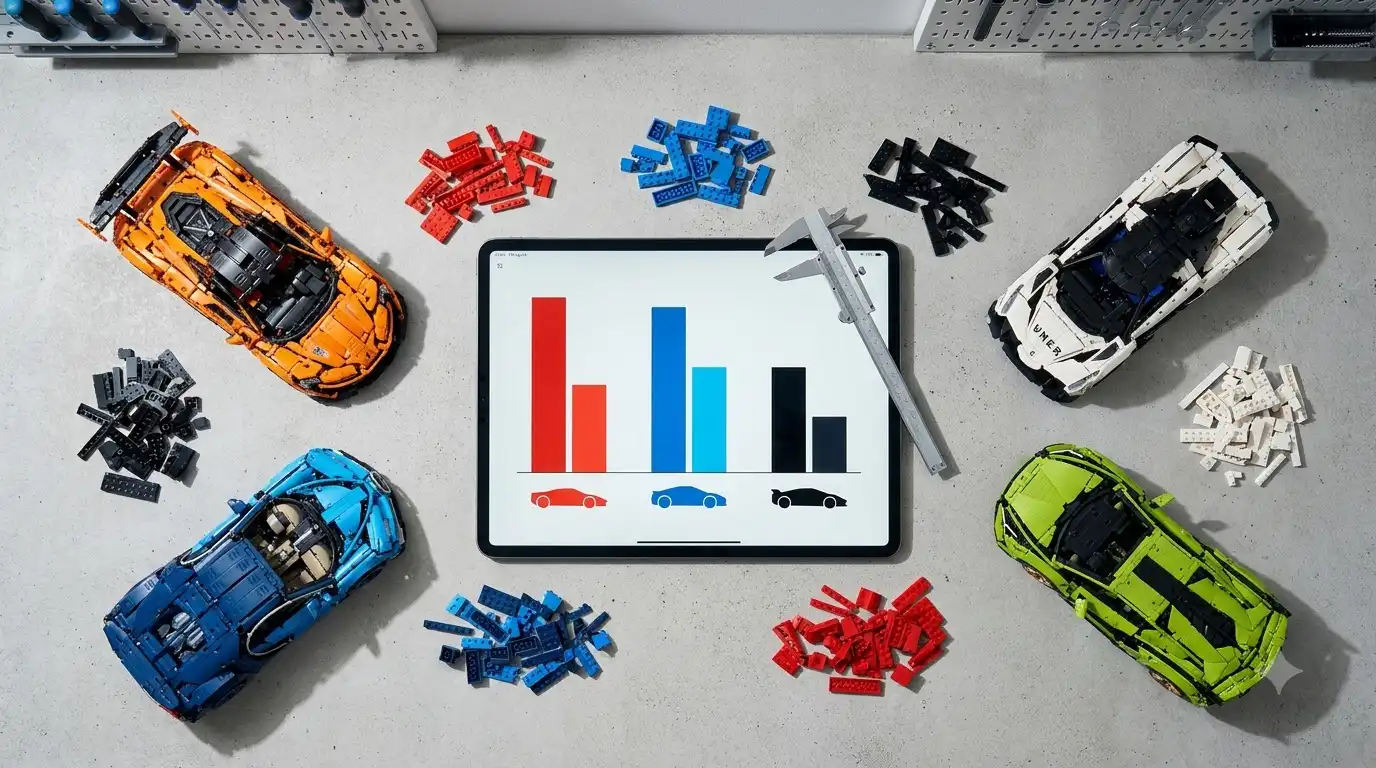 Chart comparing price per piece across new BAV BRICK sets