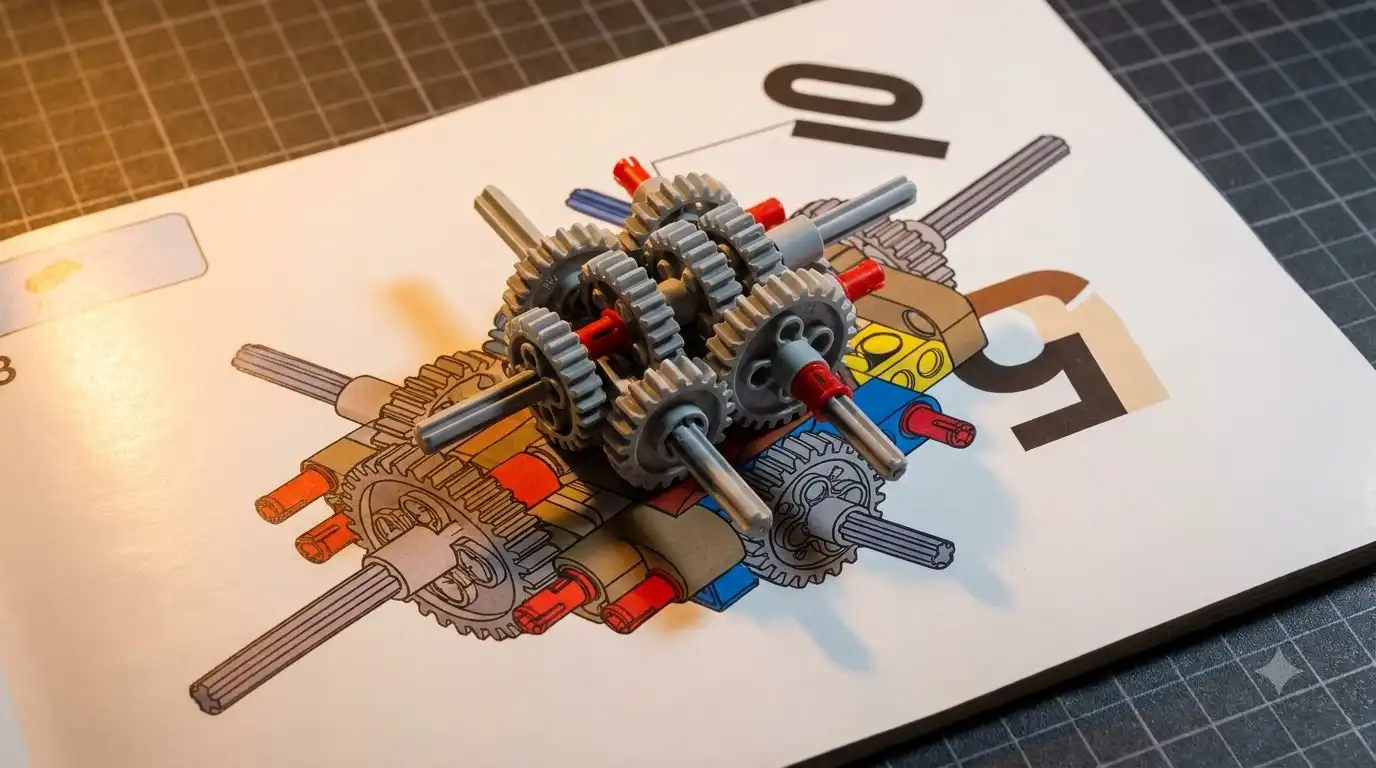 Building manual page showing a numbered sub-assembly step with grouped parts