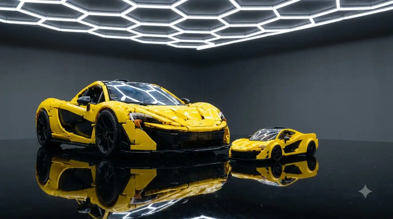 Size difference between BAV Brick 1:24 and 1:8 McLaren P1 kits