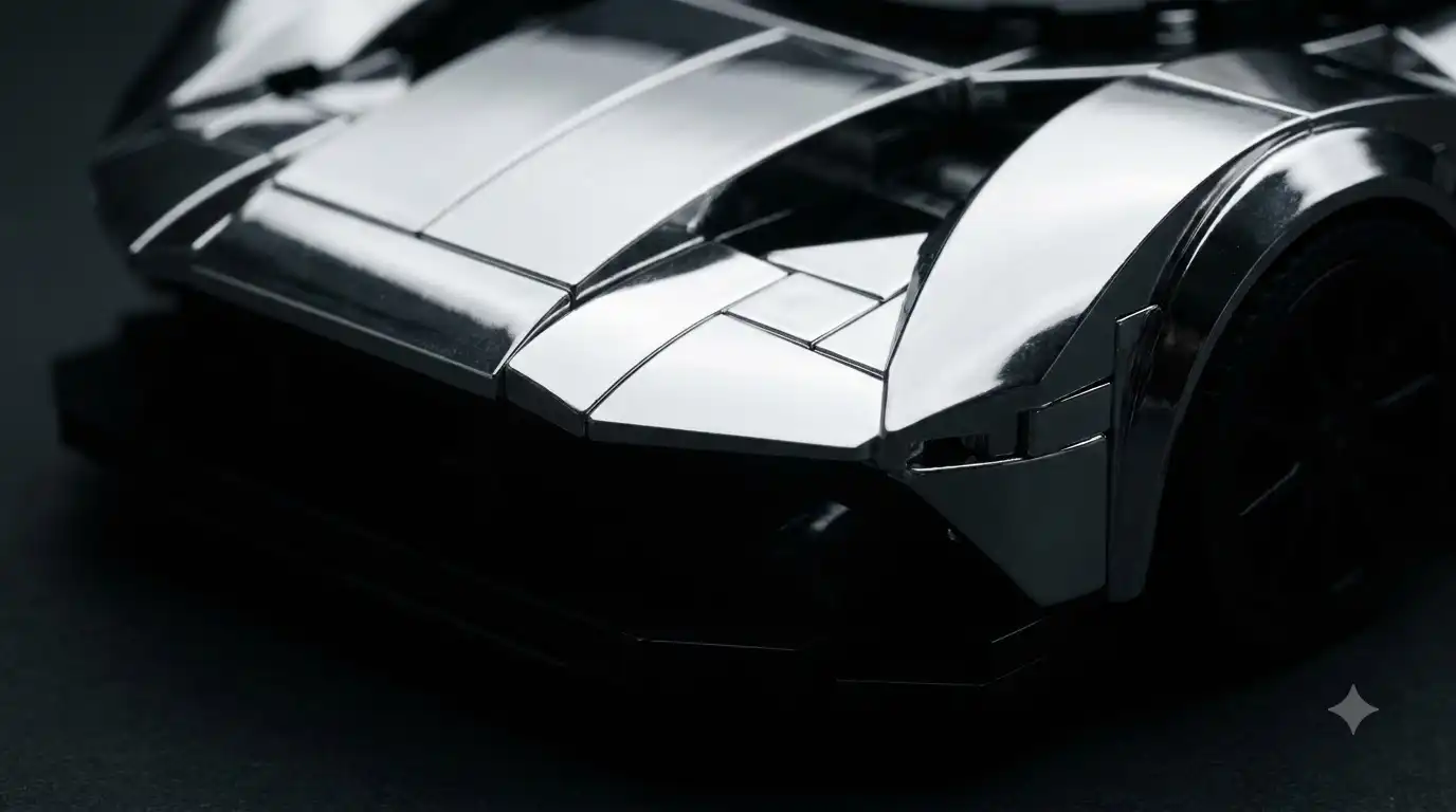 Pagani Huayra BC Mirror Electroplating chrome finish close up detail