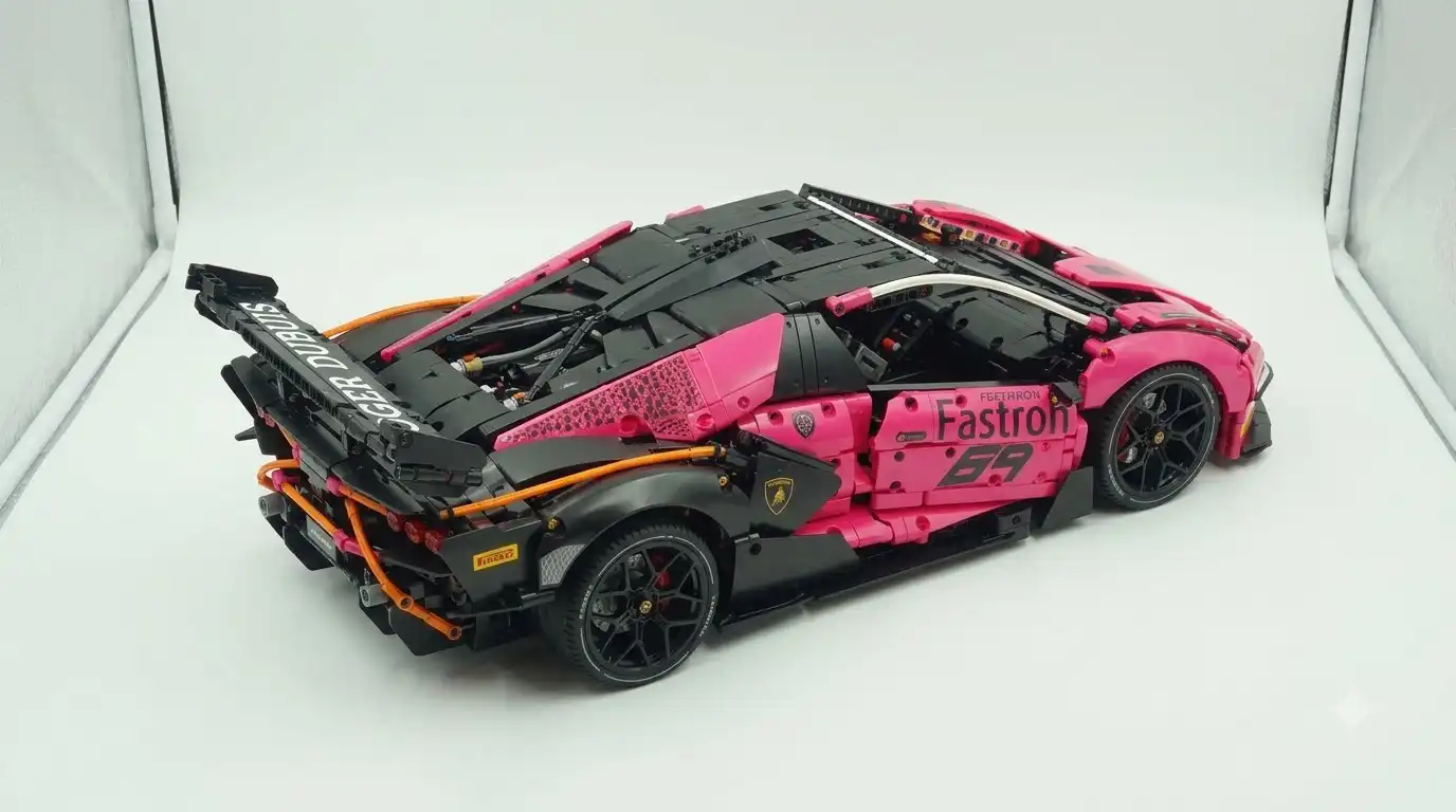 BAV Brick Lamborghini Essenza SCV12 parts trays and color printed instruction manual