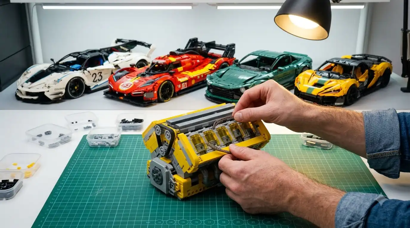 BAV Brick V12 engine model with exposed cylinder block