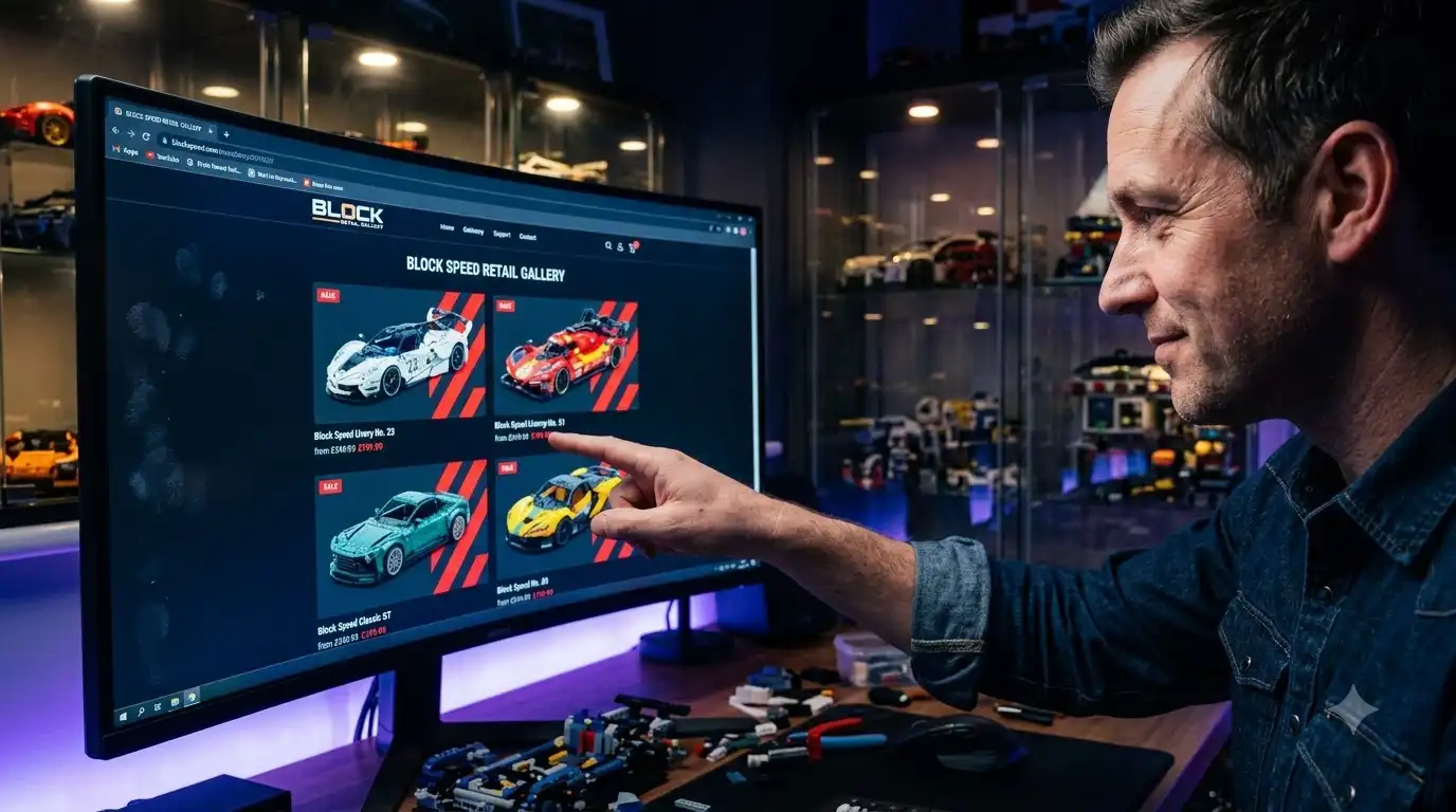 BAV Brick Special Offer page showing crossed-out prices on car sets