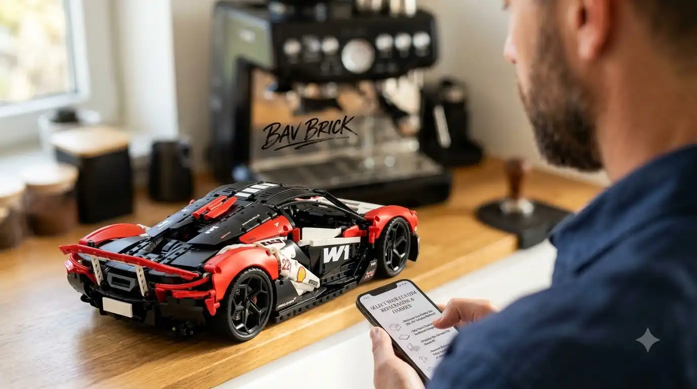 Custom finish and repackaging notes on a BAV BRICK product page