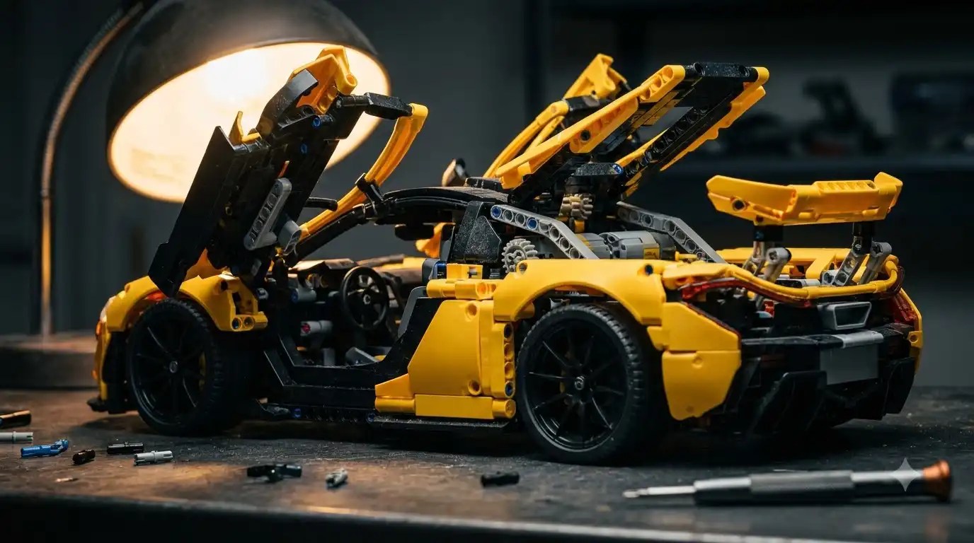 Close-up of BAV Brick McLaren P1 electric doors and lift tail