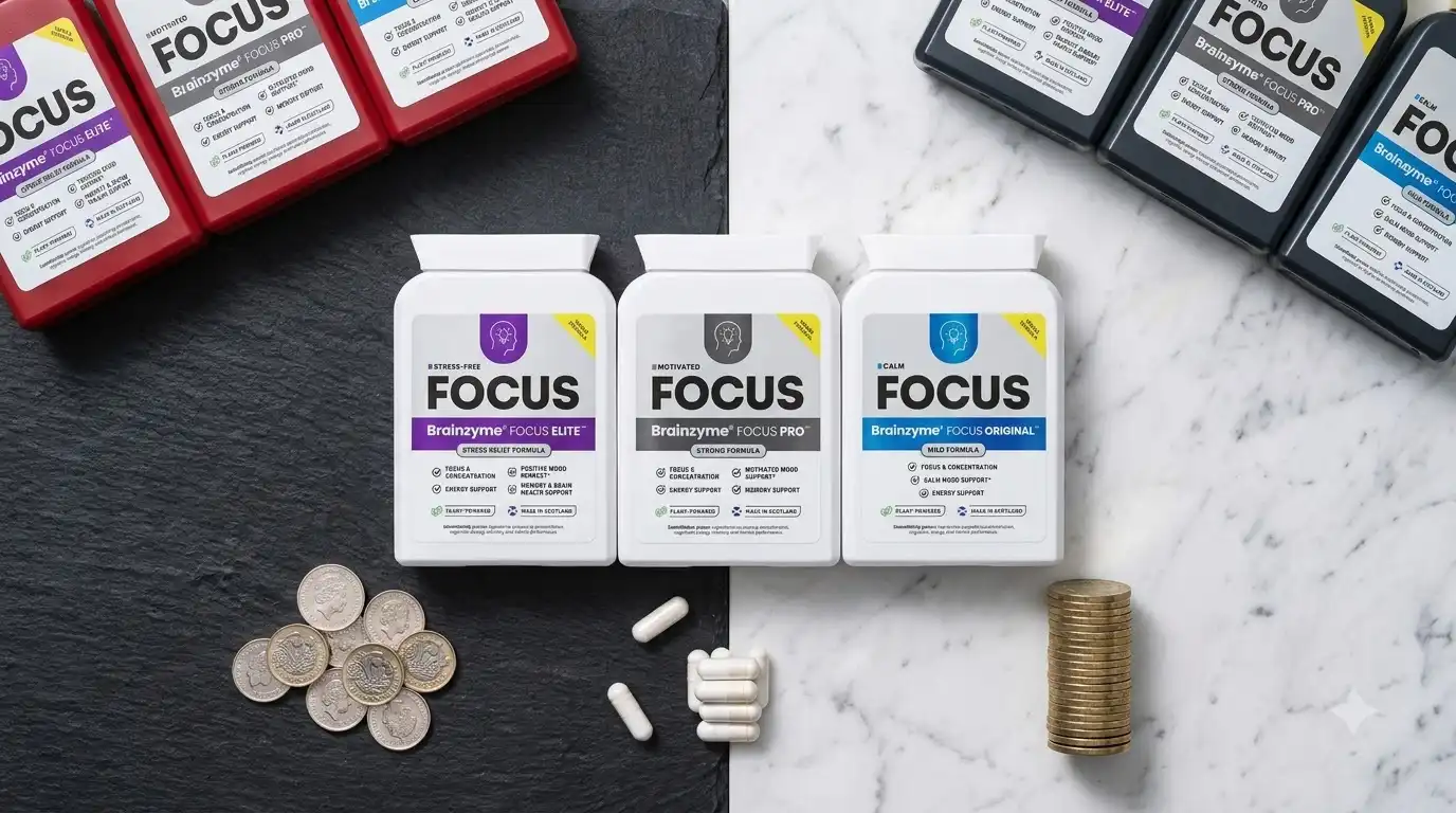 Brainzyme Focus Pro and Elite monthly pack price comparison