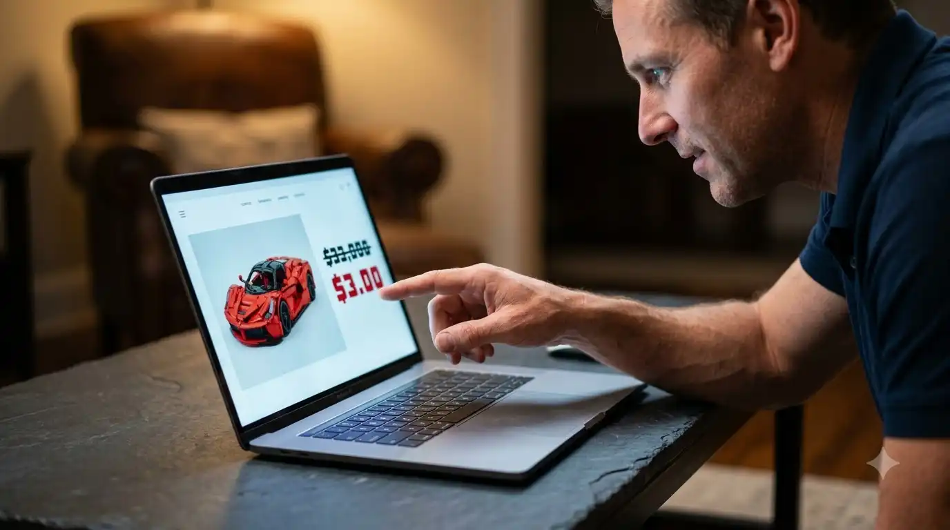 BAV Brick product page showing a marked down sale price