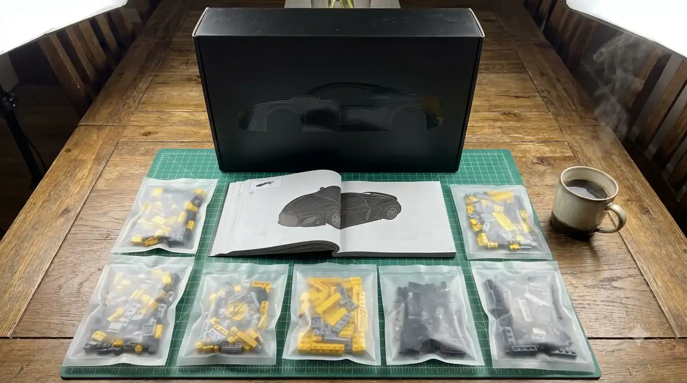 Unopened BAV Brick McLaren P1 box with parts and manual