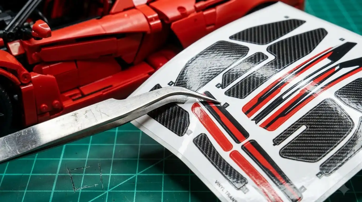 Sheet of BAV Brick decals ready to apply to a model