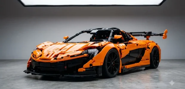 BAV Brick Mercedes-AMG GT3 1:8 scale brick model in orange and black racing livery