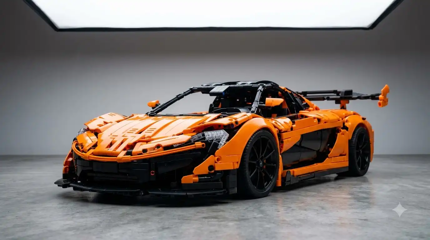 BAV Brick Mercedes-AMG GT3 1:8 scale brick model in orange and black racing livery