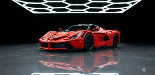 BAV Brick Ferrari SF90 1:8 scale remote control building set fully assembled