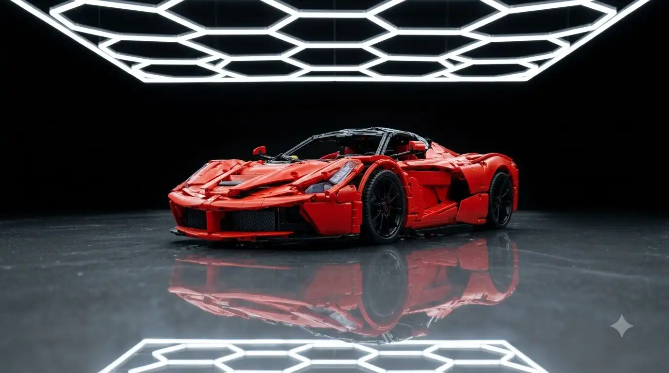BAV Brick Ferrari SF90 1:8 scale remote control building set fully assembled