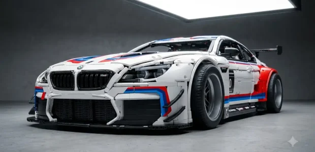 1:8 scale BAV BRICK BMW M4 GT3 brick model front three-quarter view