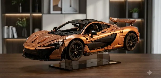 BAV Brick Pagani Huayra 1:8 scale model displayed fully built