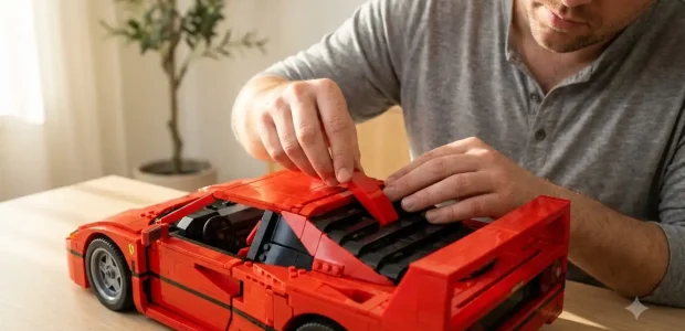 BAV Brick Alfa Romeo 33 Stradale 1:8 scale building block supercar model