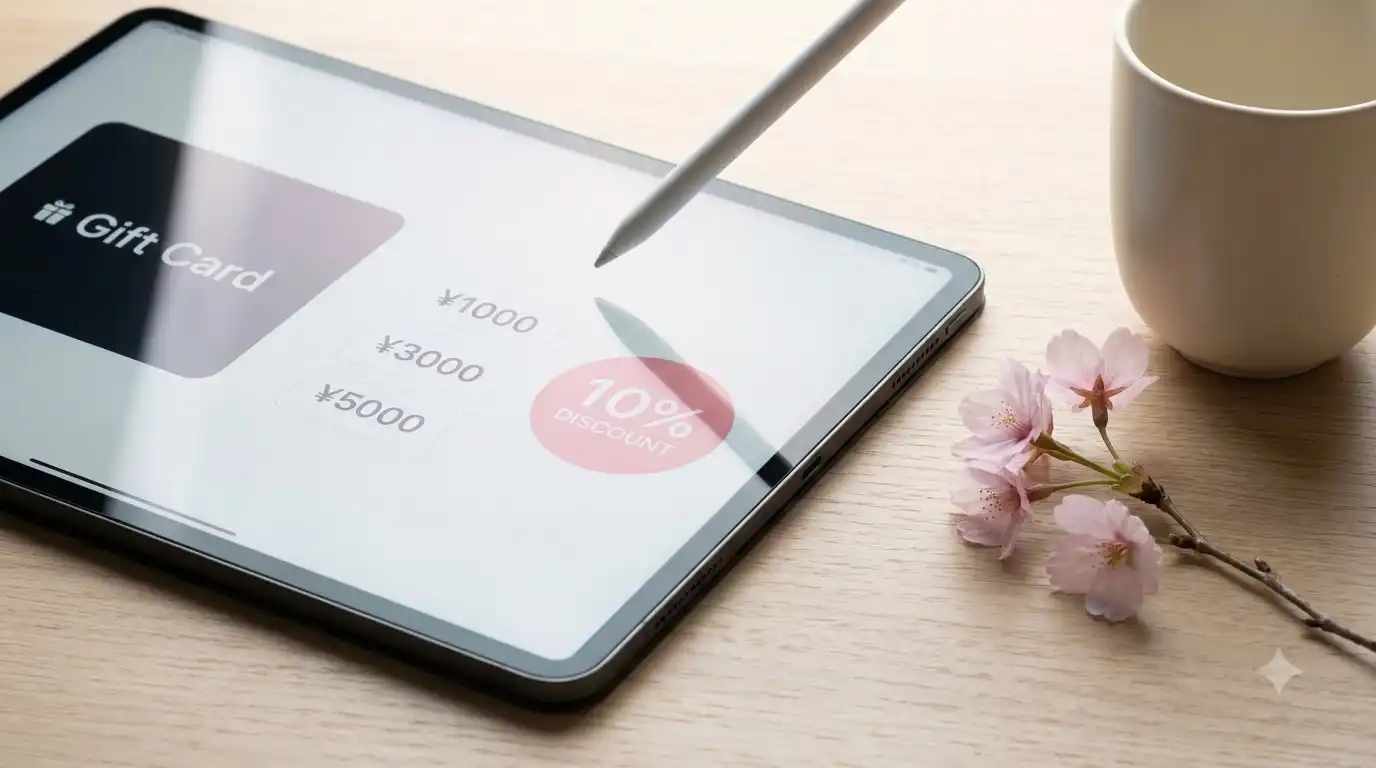 Sakura Box digital gift card values with the 10 percent discount
