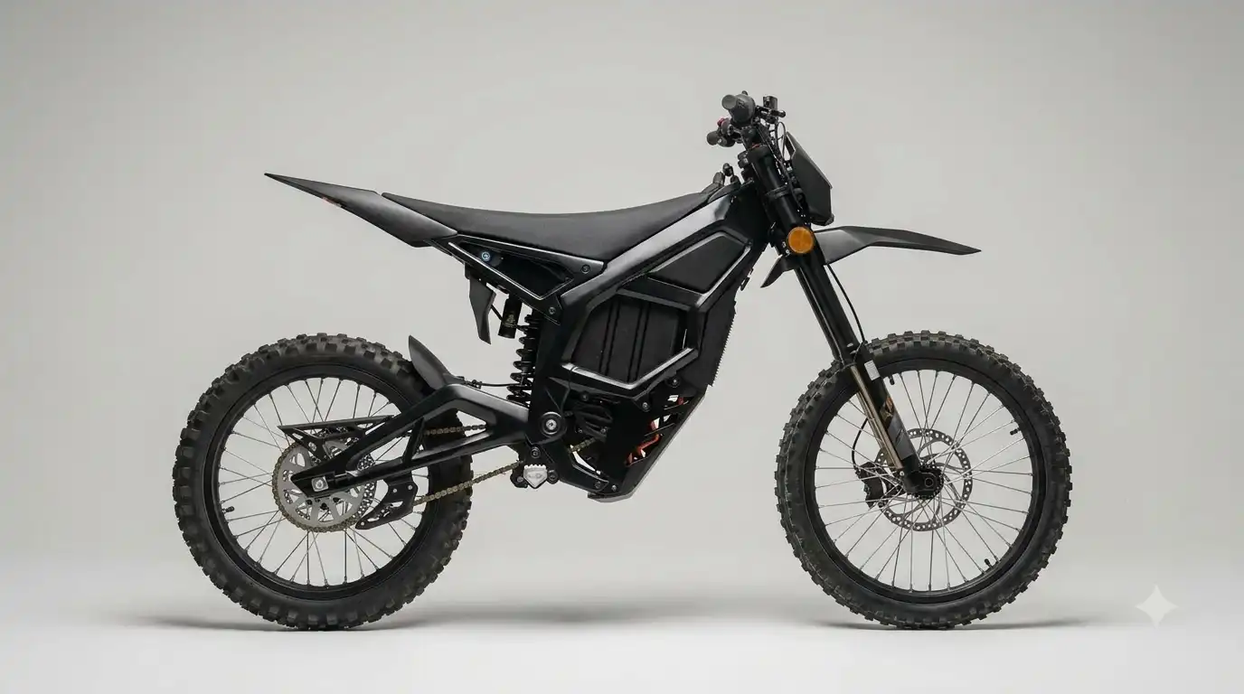 Side profile of a black Freego Nova 5 Pro electric bike with spoked wheels on a plain light gray studio background