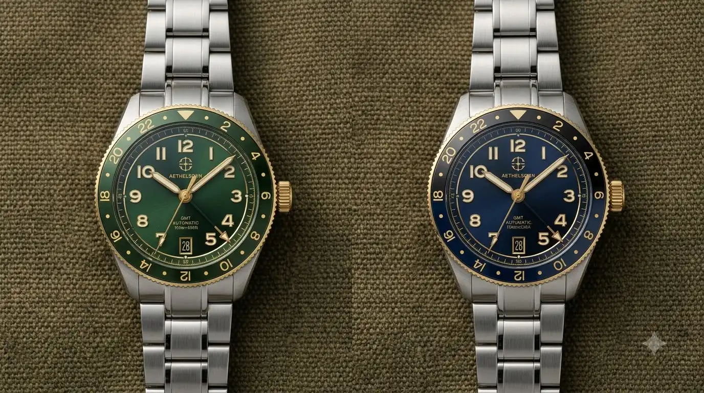 Aethelsohn Meridian GMT watch shown as an alternative to the Forest